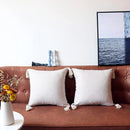 Axyaa Linen Pillow Cover, 45x45cm Decorative Cushion for Living Room Sofa