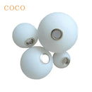 Axyaa White Frosted Glass Lamp Shade, G9 E27 Bulb Compatible, 2cm 4cm Fitter Opening Replacement Globe