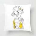 Nordic Line Drawing Cushion Cover for Home Decor by Axyaa