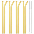 Axyaa Glass Straw Set with Brush - Bar Accessories & Reusable Straws
