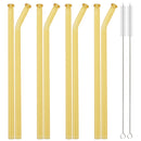 Axyaa Glass Straw Set with Brush - Bar Accessories & Reusable Straws