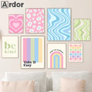 Axyaa Aura Gradient Heart Canvas Wall Art Decor