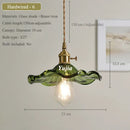 Axyaa Glass Pendant Light E27 Base Adjustable Ceiling Lamp for Living Room