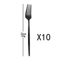 Axyaa Stainless Steel Cutlery Set - 10 Pieces of Mirror Flatware Tableware