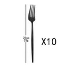 Axyaa Stainless Steel Cutlery Set - 10 Pieces of Mirror Flatware Tableware