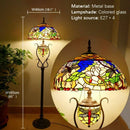 Axyaa Stained Glass Tiffany Floor Lamp: American Retro Style for Living Room & Bedroom