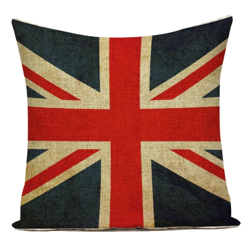 Axyaa British Flag Soldiers Pillow Cover - London England Theme