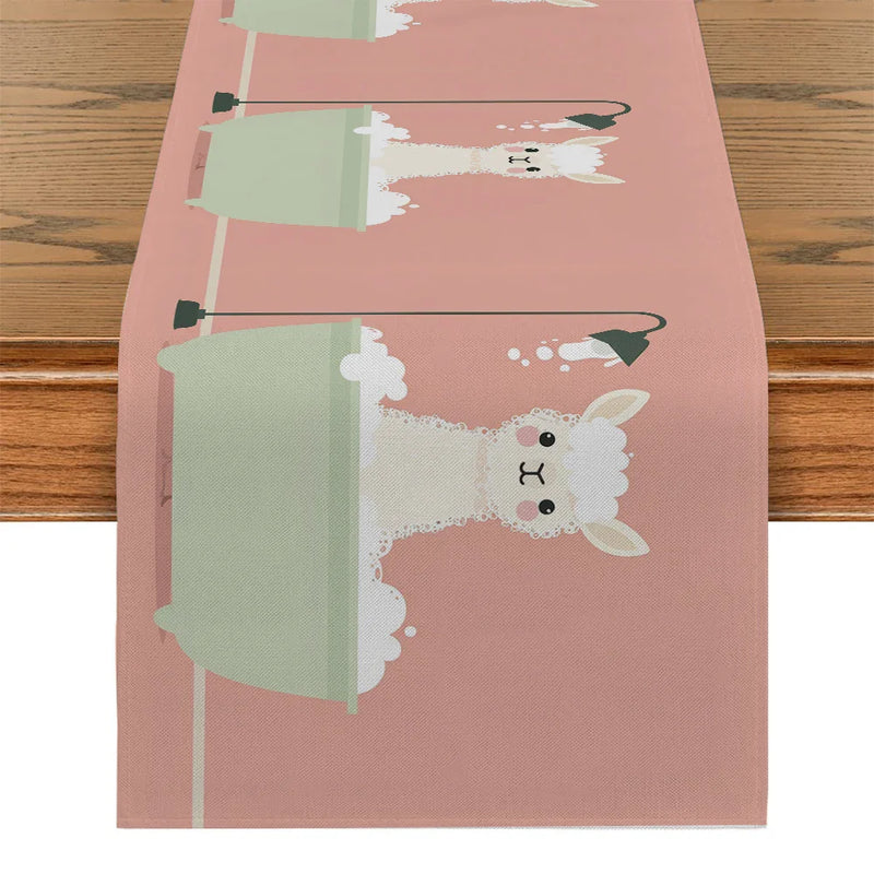 Alpaca Bathtub Table Runner by Axyaa: Kitchen & Dining Farmhouse Decor, Wedding Party Runner