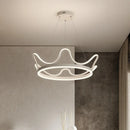 Axyaa Crown Pendant Light: Modern Nordic Luxury for Warm Room, Restaurant, Bar Counter