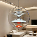 Axyaa Nordic Luxury Acrylic Pendant Chandelier White Gold Silver Modern Decor Lamp