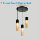 Axyaa Glass & Metal Pendant Light: Adjustable Vintage Ceiling Fixture