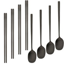 Axyaa Matte Stainless Steel Western Tableware Set - 8pcs