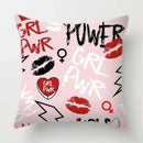 Axyaa Red Lips Heart Pillow - Black Love Sofa Car Cushion Cover