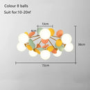 Axyaa Kids Room LED Ceiling Light Fixture Glass Ball Color Chandelier
