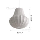 Axyaa Japanese Style Silk Lantern Pendant Lamp in Dark Bronze for Home and Restaurant Lighting.