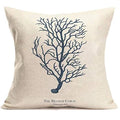 Axyaa Marine Life Blue Pillow Case Set - Home Decor Ocean Sailing Theme