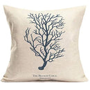 Axyaa Marine Life Blue Pillow Case Set - Home Decor Ocean Sailing Theme