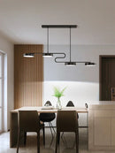 Axyaa Modern Black LED Chandeliers for Kitchen Dining Table, Stylish Hanging Lighting Fixtures