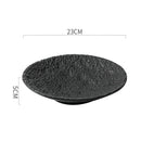 Axyaa Stone Pattern Ceramic Plate for Molecular Cuisine and Dining Experience