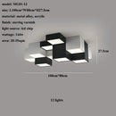 Axyaa Square Black White LED Ceiling Lamp for Modern Home Decor