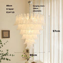 Axyaa French Series Glass Art LED Chandelier for Living Room