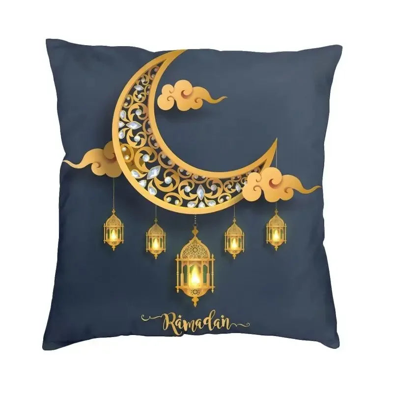 Eid Mubarak Ramadan Pillow Cases for Islamic Home Decor by Axyaa