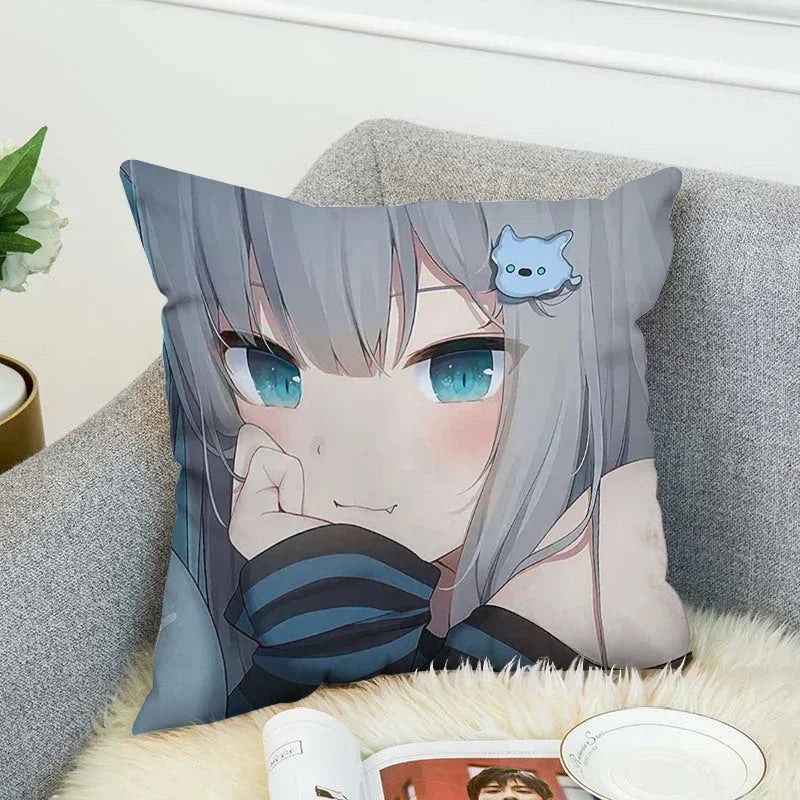 Axyaa Shizuku Anime Pillow Covers 45*45 Cushion Cover for Fall Decor
