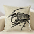 Axyaa Octopus Personality Linen Pillowcase for Marine Life Sofa Decoration