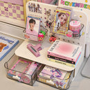 Axyaa Kawaii Hook Drawer Small Card Stand Display & Storage Rack for Idol Collectibles