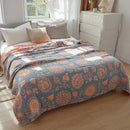 Axyaa Cotton Muslin Bedspread: Breathable Adult & Kids Jacquard Throw Blanket