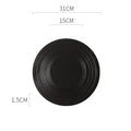 Axyaa Brushed Texture Ceramic Steak Pasta Sushi Dessert Plates for Molecular Cuisine