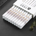 Axyaa Ceramic Chopstick Set with Anti-Slip Properties and Food Grade Flowers