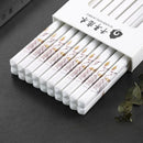 Axyaa Ceramic Chopstick Set with Anti-Slip Properties and Food Grade Flowers