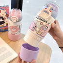 Axyaa Kids 500ml Insulated Stainless Steel Water Bottle with Straw Handle