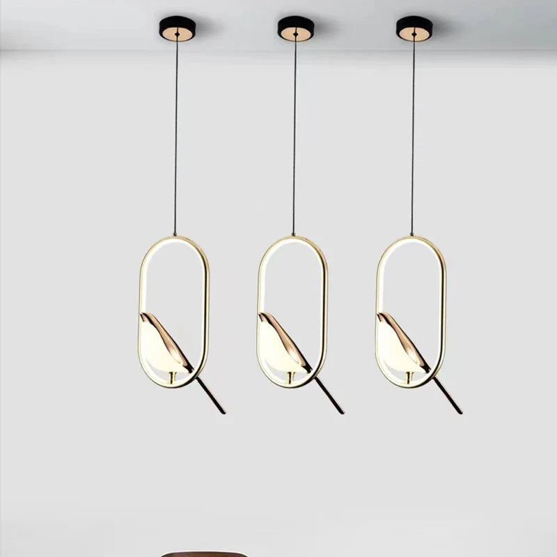 Axya Nordic LED Magpie Bird Pendant Chandelier for Bedroom and Dining Room