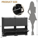 Axyaa 4-Drawer Shoe Cabinet with Adjustable Shelves