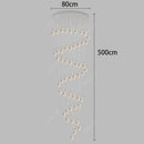 Axyaa Modern Duplex Building Staircase Chandelier for Living Room Indoor Lighting