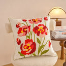 Axyaa Embroidered Floral Sofa Pillowcase Set, 45x45 Cushion Covers for Home Decor