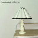 Axyaa Gourd Table Lamp with Petal Fabric Shade E27 for Bedroom Living Room