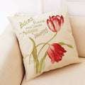 Axyaa Floral Linen Cushion Cover for Stylish Home Decor