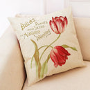 Axyaa Floral Linen Cushion Cover for Stylish Home Decor