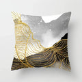 Axyaa Black Gold Elk Tree Bird Butterfly Printed Pillowcase for Living Room Home