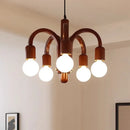 Axyaa Retro Wooden Chandelier Pendant Lamp for Home Decor