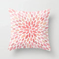 Axyaa Red Yellow Blue Floral Geometric Pillowcase 45*45cm