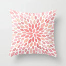 Axyaa Red Yellow Blue Floral Geometric Pillowcase 45*45cm