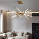 Golden Nordic Chandelier by Axyaa - LED Ceiling Light for Home Decor