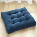 Axyaa Corduroy Square Floor Seat Cushion - Oversized Tufted Chair Pad