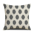 Axyaa Grey Geometric Linen Cushion Cover for Sofa Living Room Decor