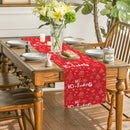 Axyaa Snowflake Polka Table Runner - Festive Farmhouse Dining Decor