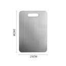 Axyaa Stainless Steel Kitchen Cutting Board for Chopping and Kneading, Double Sided Block